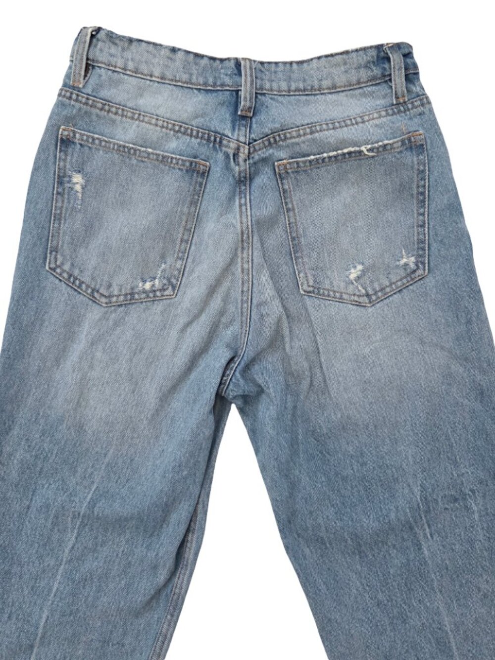 Zara Jeans Womens 4 26 Distressed Ripped Straight Leg High Rise Grunge Denim - Picture 3 of 14